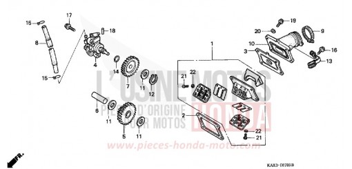 POMPE A HUILE/ANCHE SOUPAPE CRM125RP de 1993